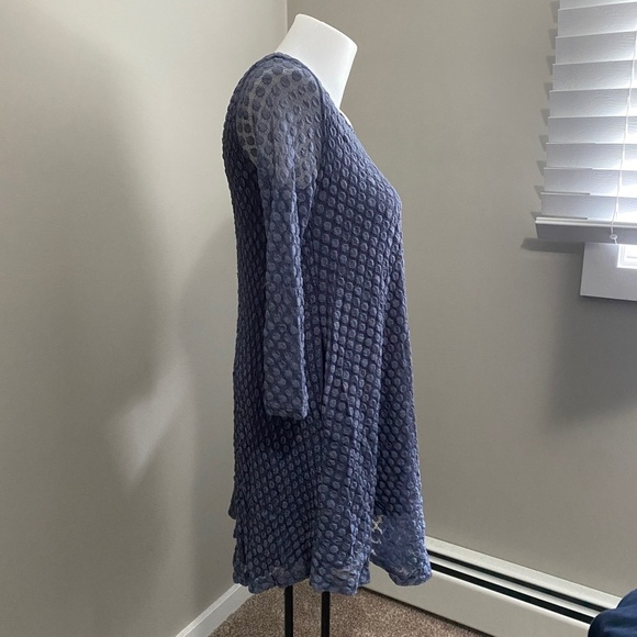 Anthropologie Lilka Women's Lined Purple Lace Midi T-shirt Dress Size X-small - Picture 2 of 16